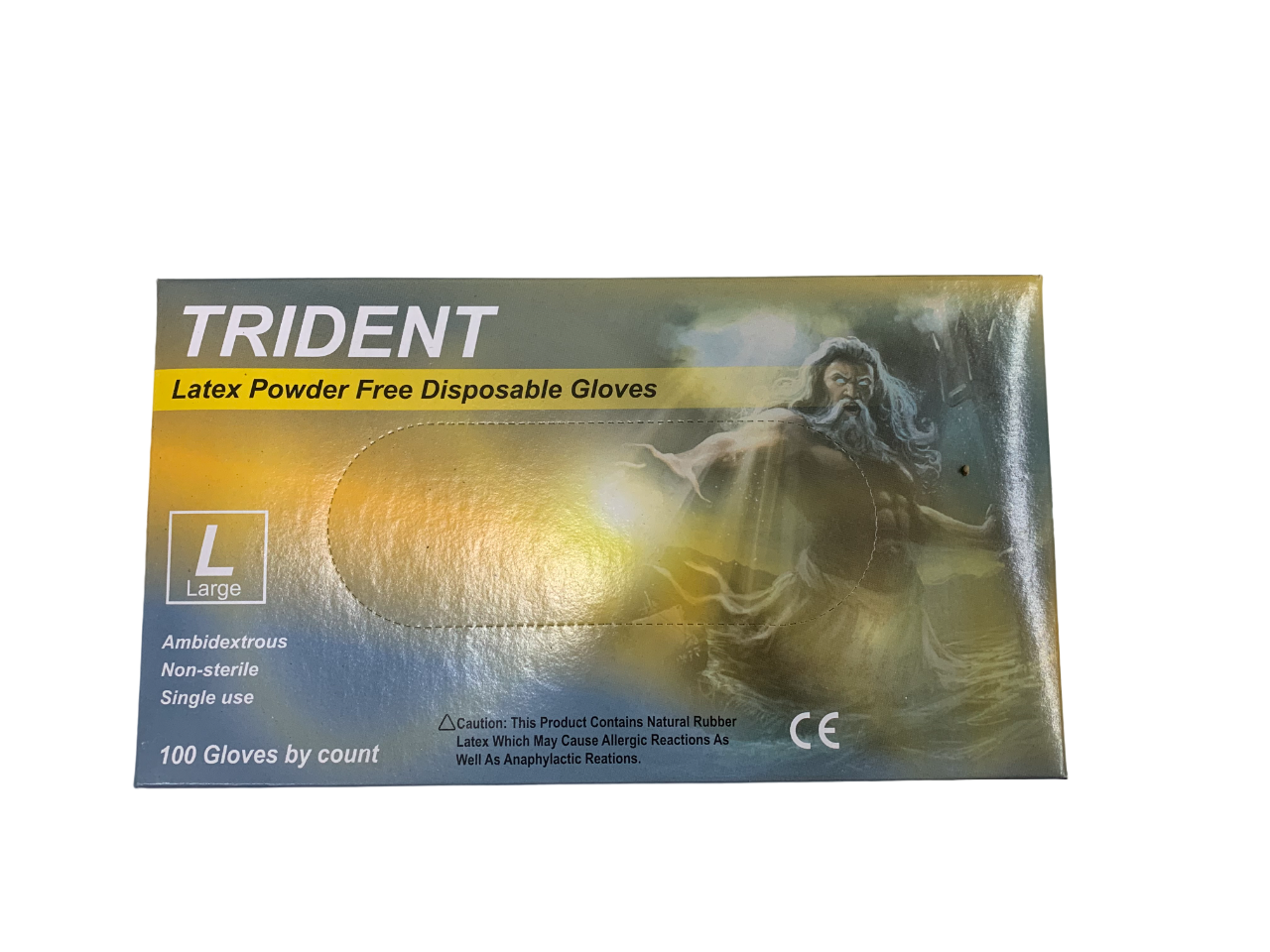 Trident Latex Powder Free Disposable Gloves Box